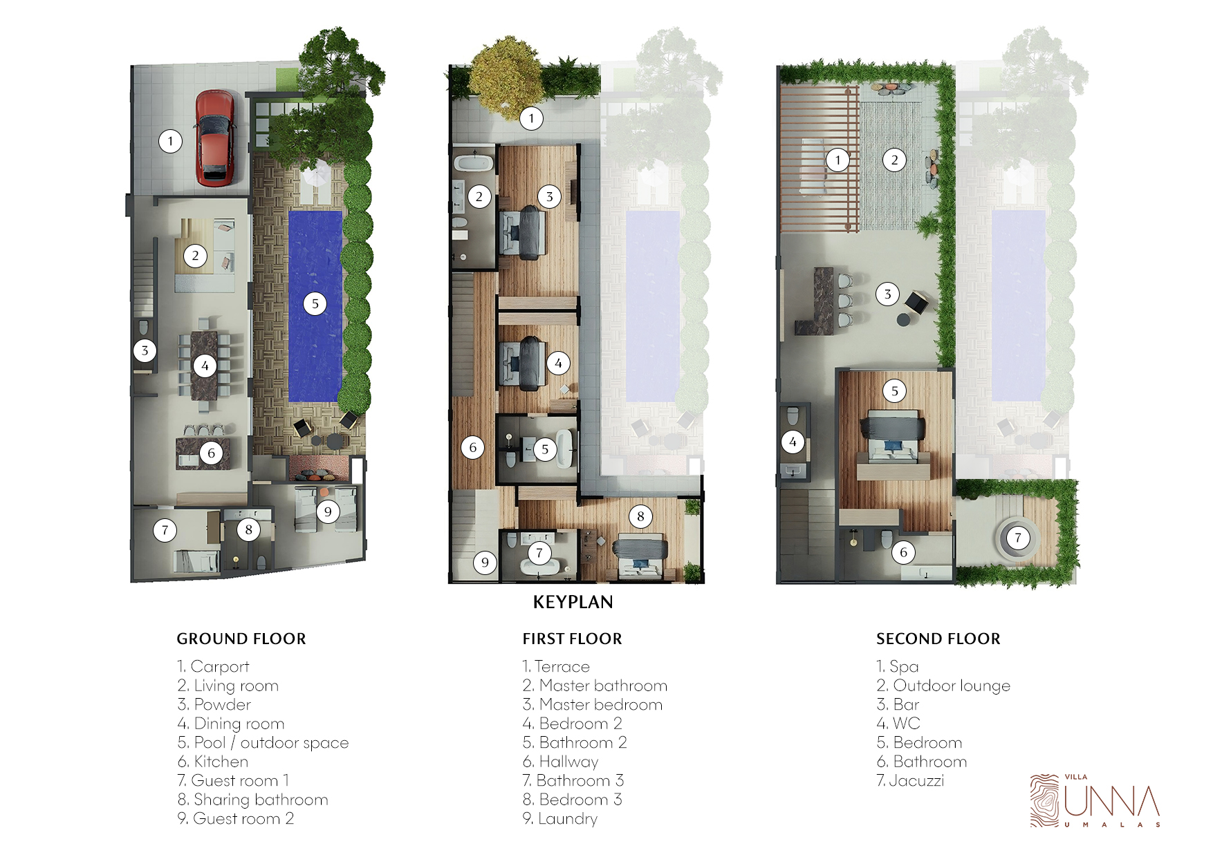Villa Unna Floorplan